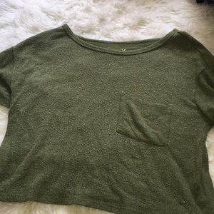 American Eagle green crop top
